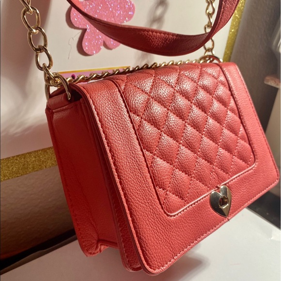 Bright  peach pink medium crossbody bag - Picture 4 of 16